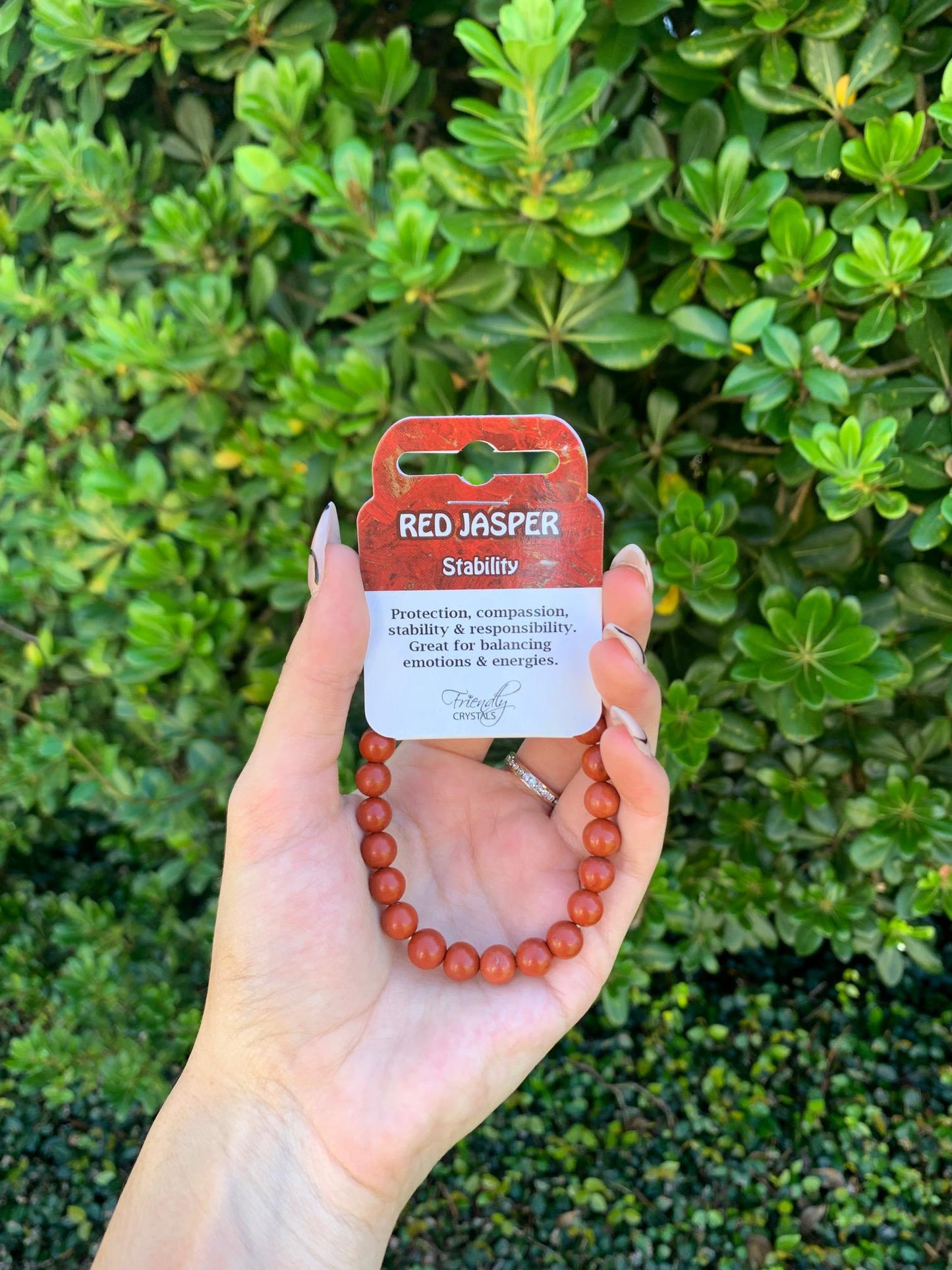 Red Jasper Natural Stone Bracelet 8mm